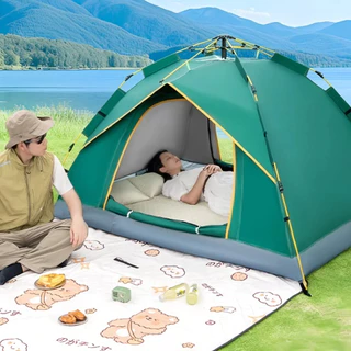 Tenda De Acampamento Impermeável De Duas Andares Para 4/5 Pessoas em Oferta na Shopee