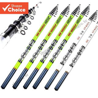 Vara de Pesca Telescópica de Fibra de Carbono Leve 3M Rocha Giratória Alta Resistência em Oferta na Shopee