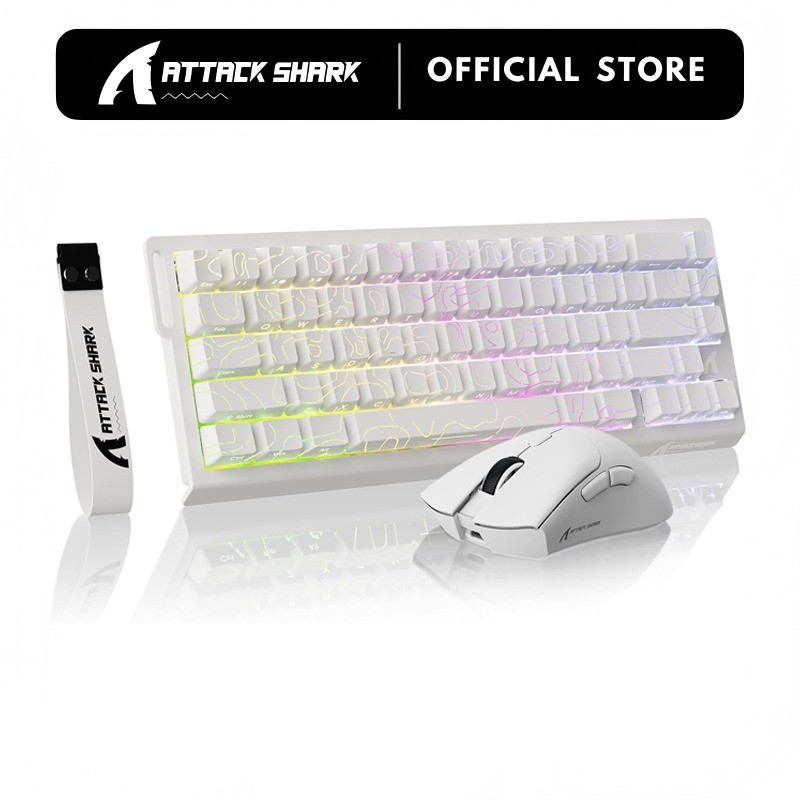 ATTACK SHARK X68 HE Teclado Para Jogos E Mouse R1 Combo 8KHz Com