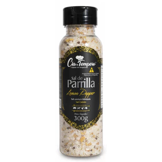 Sal De Parrilla Com Lemon Pepper 300G CIA DO TEMPERO em Oferta na Shopee