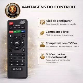 Controles Remoto TV Box Inteligente Completo: Prontos para uso | Infra Vermelho