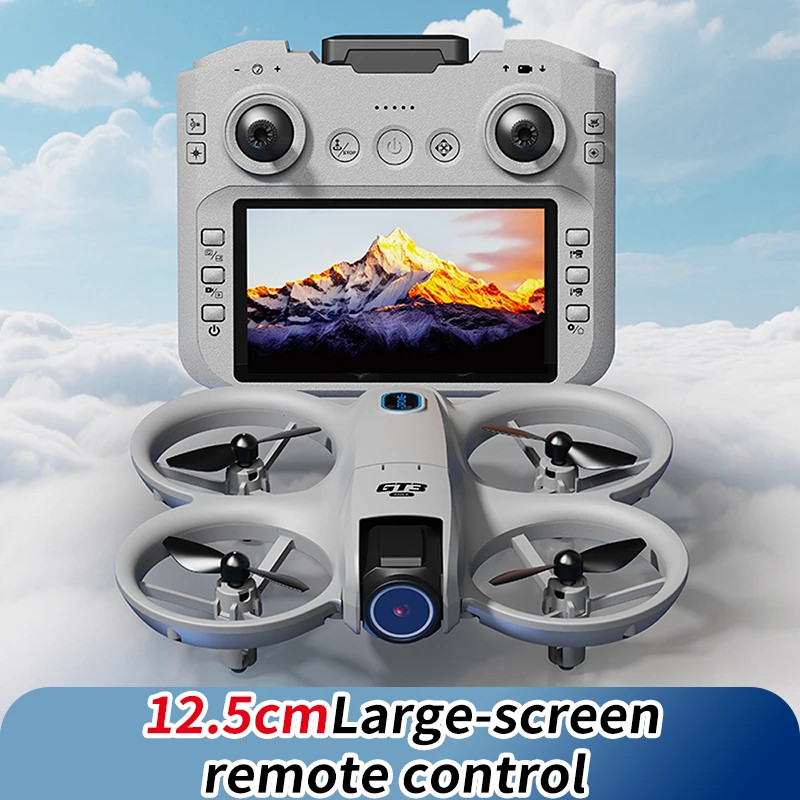 GT3 MAX Controle Remoto Drone 8K HD 4.3 Polegadas Sem Modo de Controle Remoto Helicóptero 360°Flip Four-Rotor Aeronave B
