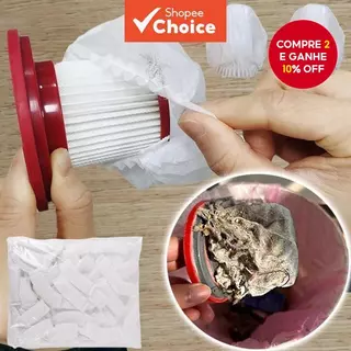 100 Unidades/Pacote Sacos De Malha Não Tecido Descartáveis Convenientes Capas De Filtro De Aspirador De Pó Portátil Para em Oferta na Shopee