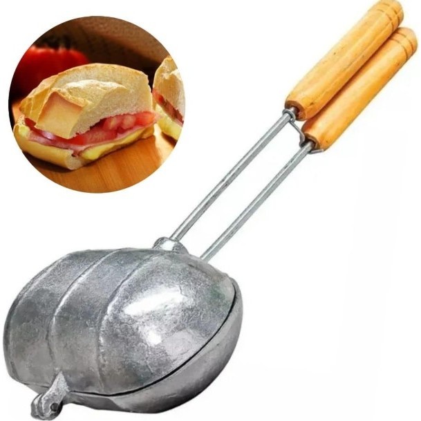 Forma sanduicheira alumínio pão francês misto Bauru p/ sandu