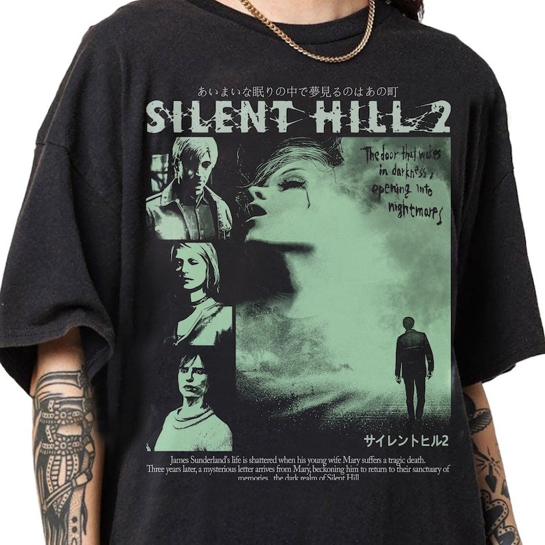 Camiseta Unissex Algodão Vintage 90s Bootleg Style Silent Hill II