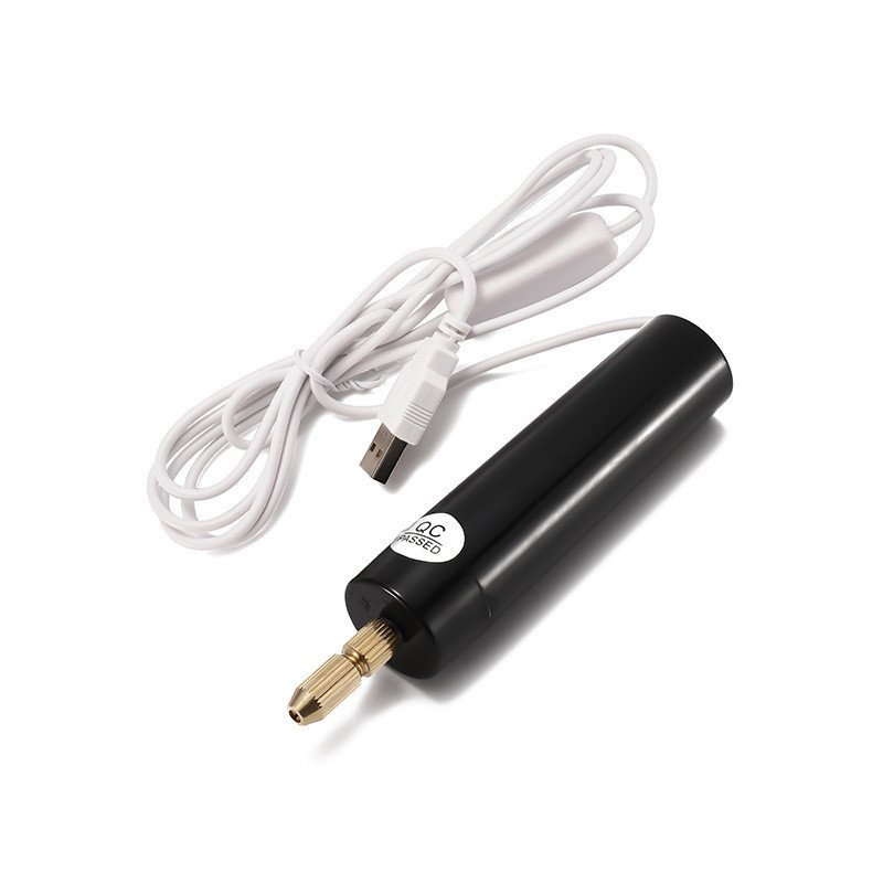 Mini furadeira elétrica DIY de resina cristal, furadeira elétrica USB pequena, furadeira manual para pérolas, esmerilhad