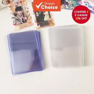 35PT Carregadores Superiores Grosso Photocard Protetor Caso Transparente Titular Do Cartão DIY Jogo De Negociação 10 Pçs em Oferta na Shopee