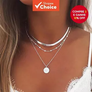 Colar De Aço Da Moda Estilo Coreano Cintilante Estrela Gêmea Titânio Tom Prateado em Oferta na Shopee