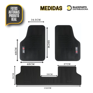 Kit Tapete Automotivo de Borracha Personalizados Fiat 5 Pçs