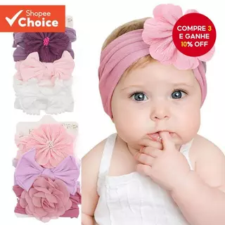 3 Unidades De Laços Elásticos Confortáveis ​ Tiaras Para Bebês Recém-Nascidos | Faixa Macia Antiderrapante De Verão Meni em Oferta na Shopee