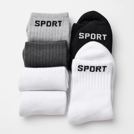 Kit 12 Pares de Meias Cano Alto Algodão Unissex 37-44 - Conforto e Estilo com Entrega Rápida （meia Sport--001）