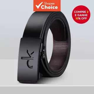 Cinto De Couro Genuíno Masculino CKiruv Para Uso Casual De Negócios Com Fivela De Liga De Zinco Ajustável , Formal E Diá em Oferta na Shopee