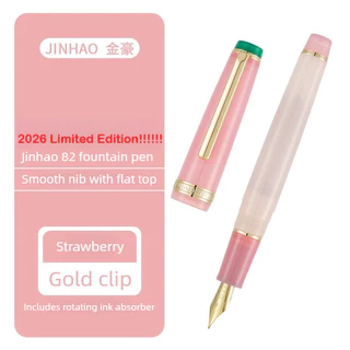 2026 Cores Limitadas JINHAO 82 Caneta-Tinteiro Rosa Ouro Clipe Macaron Cor EF/F/M De Caligrafia Material Escolar De Escr