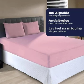 Jogo de Cama Solteiro，Casal ，Queen，King，2，3 Pçs Malha 100% Algodão Fine - Edromania Fine
