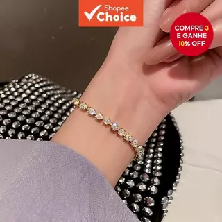 1 Peça Pulseira Ajustável De Zircônia Coreana Para Mulheres – Joias Leves E Luxuosas Versáteis Uso Diário/Festa em Oferta na Shopee