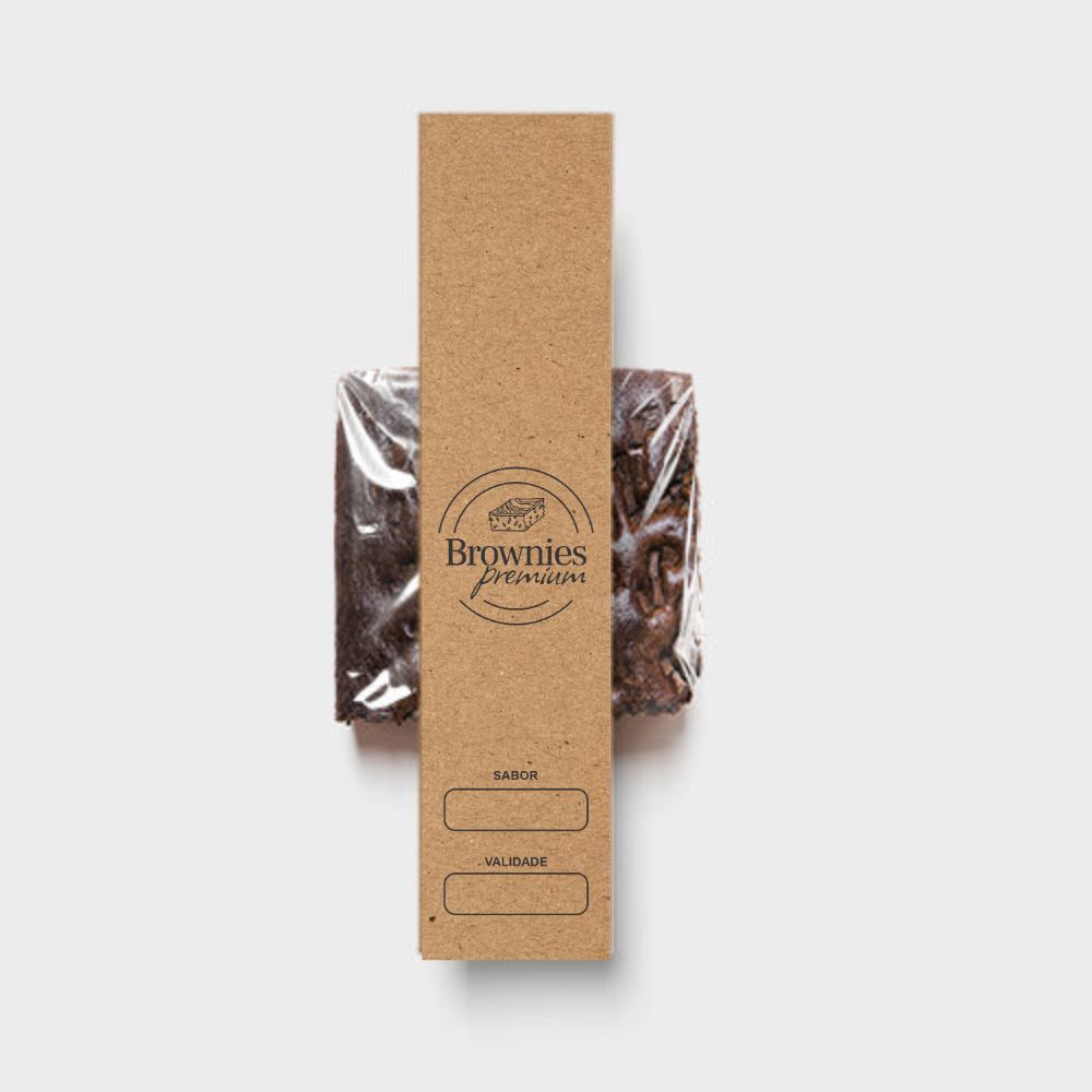 Cinta p/ Brownie 20x4cm - papel Kraft 120g (ARTE PADRÃO) m00