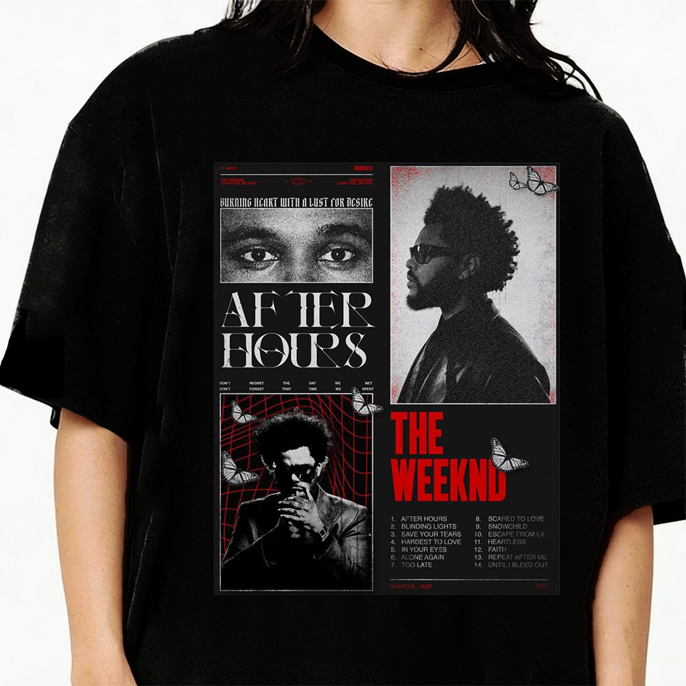 2026 Camiseta Masculina Feminina Estampa The Weeknd Discografia