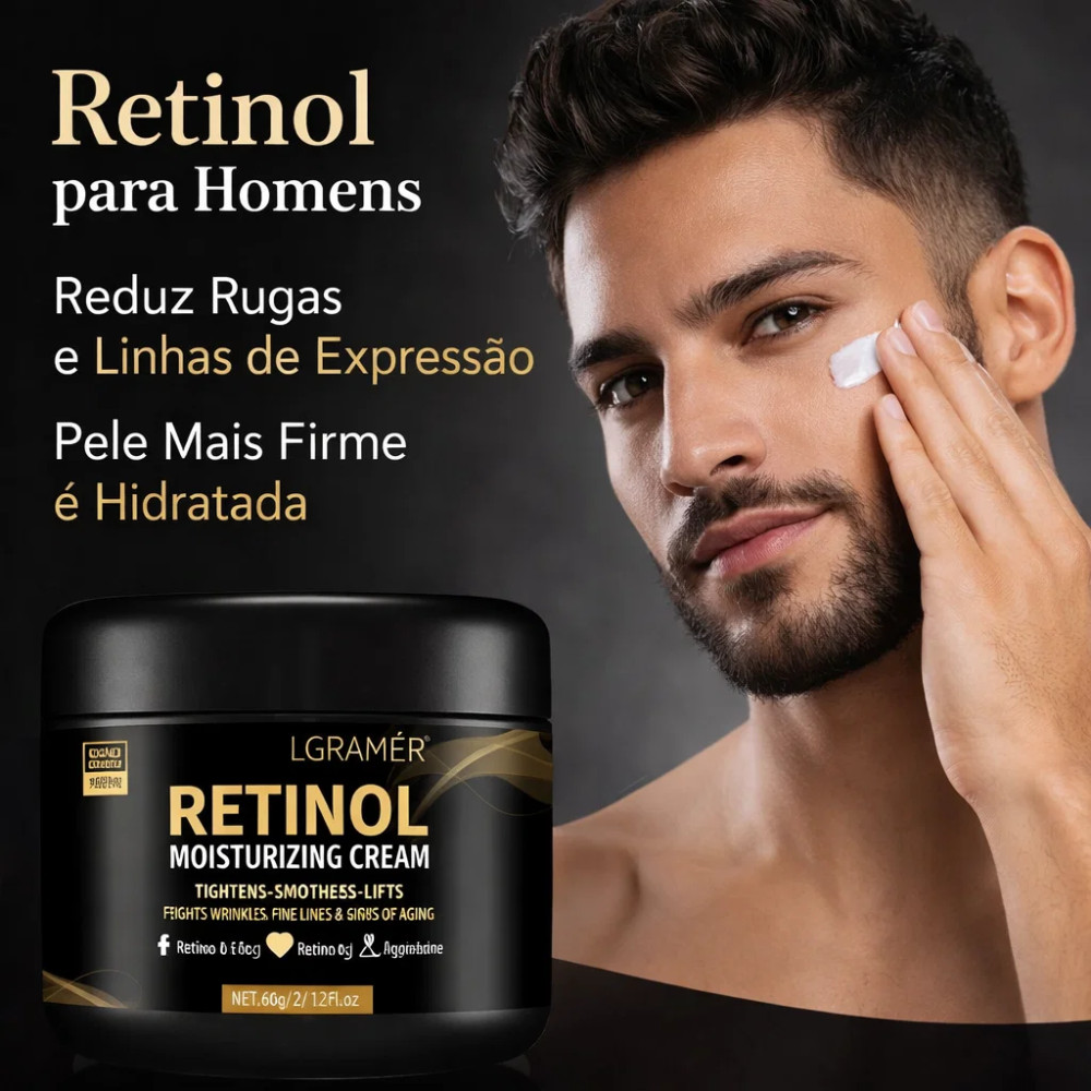 Creme Facial Masculino Retinol Anti Rugas Idade Hidratante | Shopee Brasil