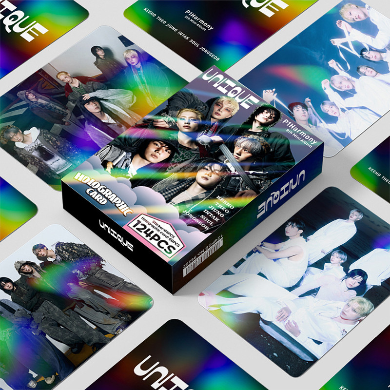 124 Pçs/Caixa P1Harmony Photocards Exclusivo Holográfico LOMO