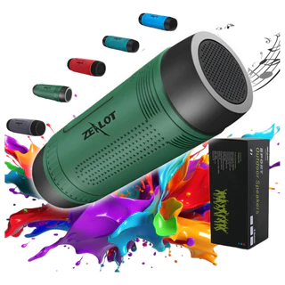 Zealot S1 Boombox Portátil - À Prova d'Água IPX5, Lanterna SOS, Power Bank, FM Radio, Ciclismo em Oferta na Shopee