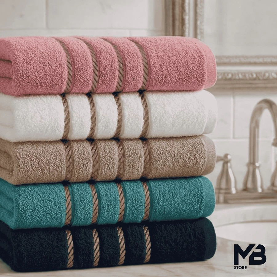 Kit 6 Toalha de Banho Grande Felpuda Macia Premium 100% Algodão Ótima Absorção