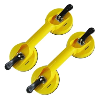 Kit 2 Ventosa Dupla 80kg ABS para Vidros Espelhos Porcelanato – Titanium Platina em Oferta na Shopee