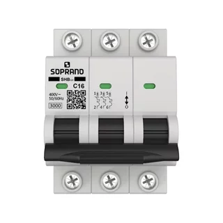 Disjuntor Soprano Din 3p 16A SHB-GIII Curva C Branco em Oferta na Shopee