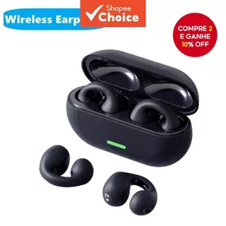 T75 Fones De Ouvido Sem Fio Ear-Clip Bluetooth Alta Fidelidade Estéreo Baixo Esportes Fone Com Microfone em Oferta na Shopee