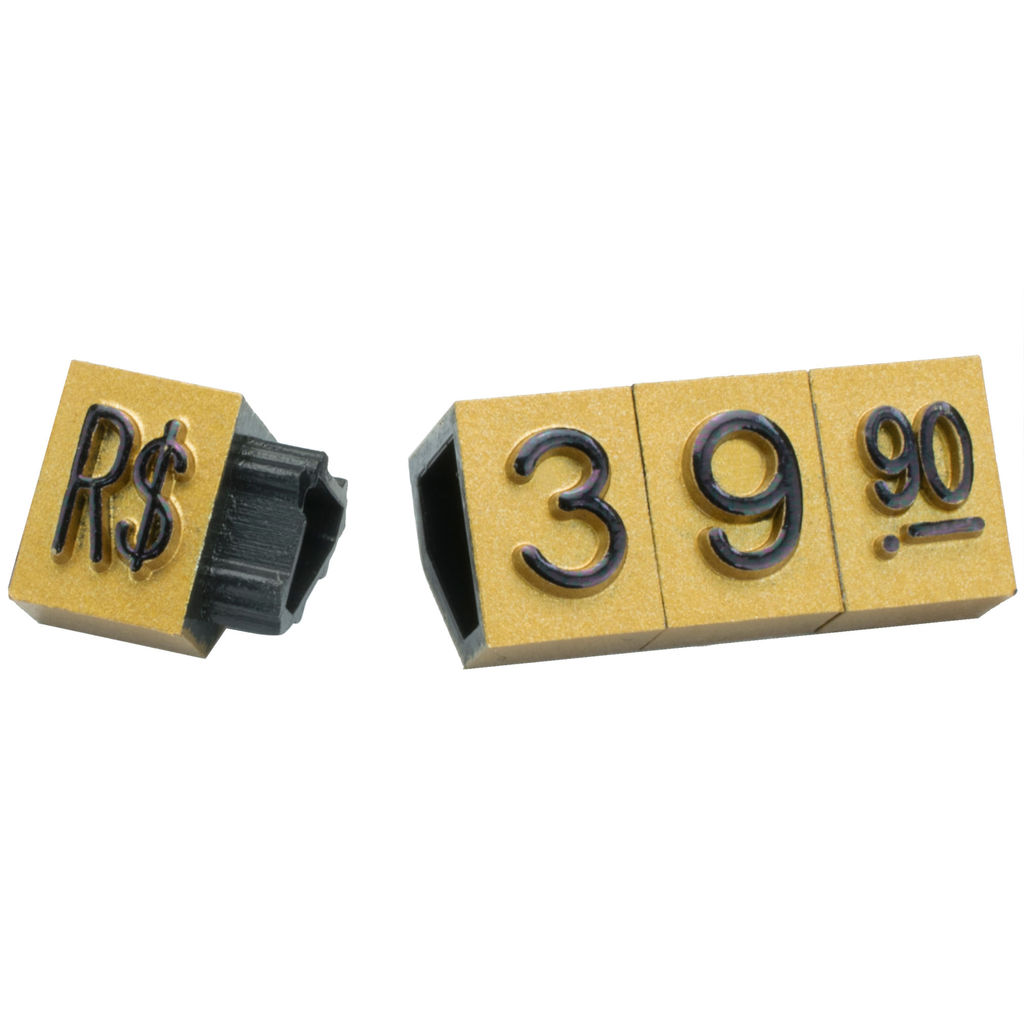 Kit de Preços Dourado para Vitrine 140 Peças