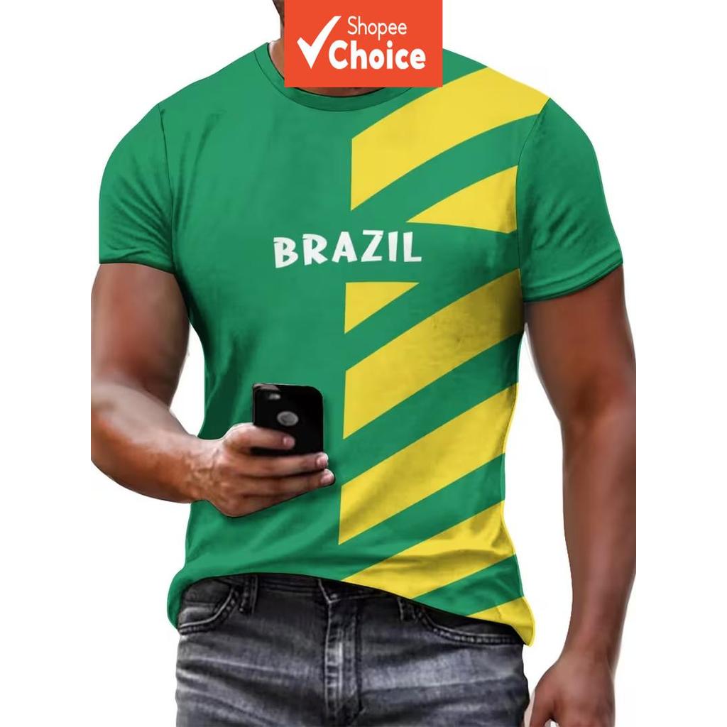 Camiseta Celebração Da Copa Do Mundo Brasil – Gráfica Amarela E Verde ...