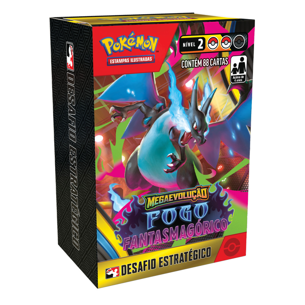 Pokémon Desafio Estratégico Mega Evolução Fogo Fantasmagórico Novo ...