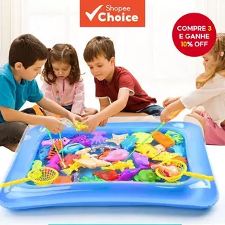 40 Pçs/Lote Brinquedo De Pesca Magnética Com Po Inflável Para Crianças Modelo De Festa Jogar Jogos Verão Brinquedos Ao A em Oferta na Shopee