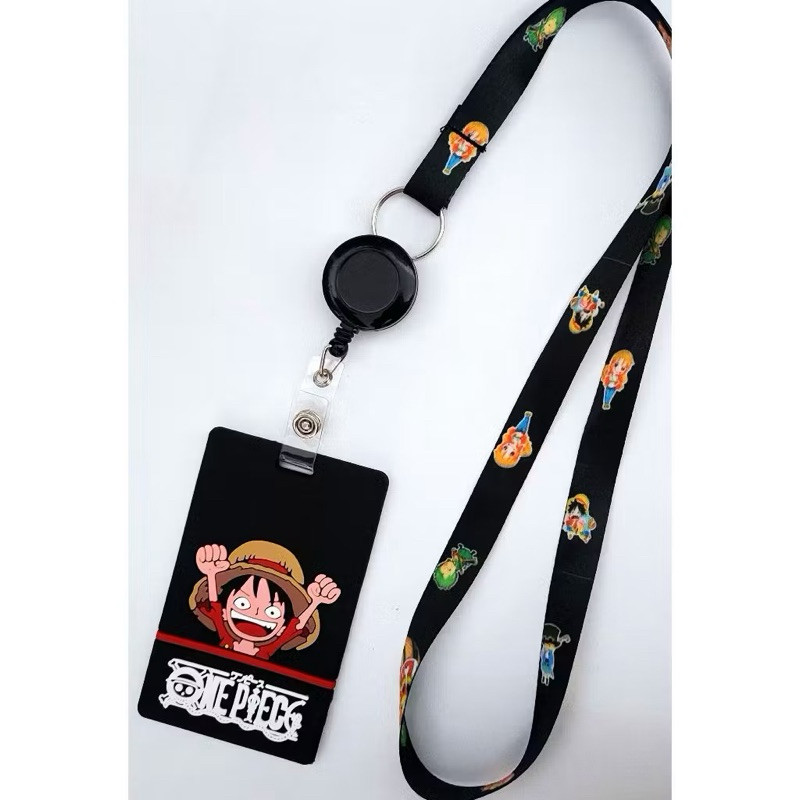 Porta-Crachá Infantil One Piece - Kit com Cordão e Clip Retrátil ...