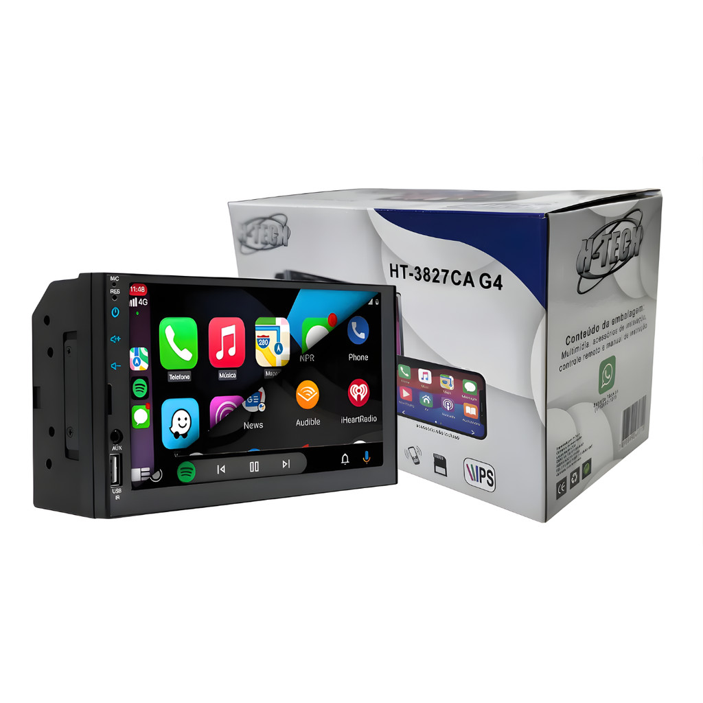 Multimidia Mp5 7 Polegadas Carplay E Android Auto H-tech | Shopee Brasil