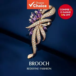 Broche de Cristal ins Unique Suit Accessories Atmospheric Pino Anti-Brilho Diamante Fêmea em Oferta na Shopee