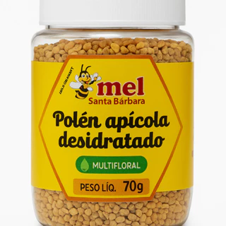 Pólen Apícola Desidratado 70g Mel Santa Bárbara | Energético Natural Multiflora Rico em Vitaminas em Oferta na Shopee