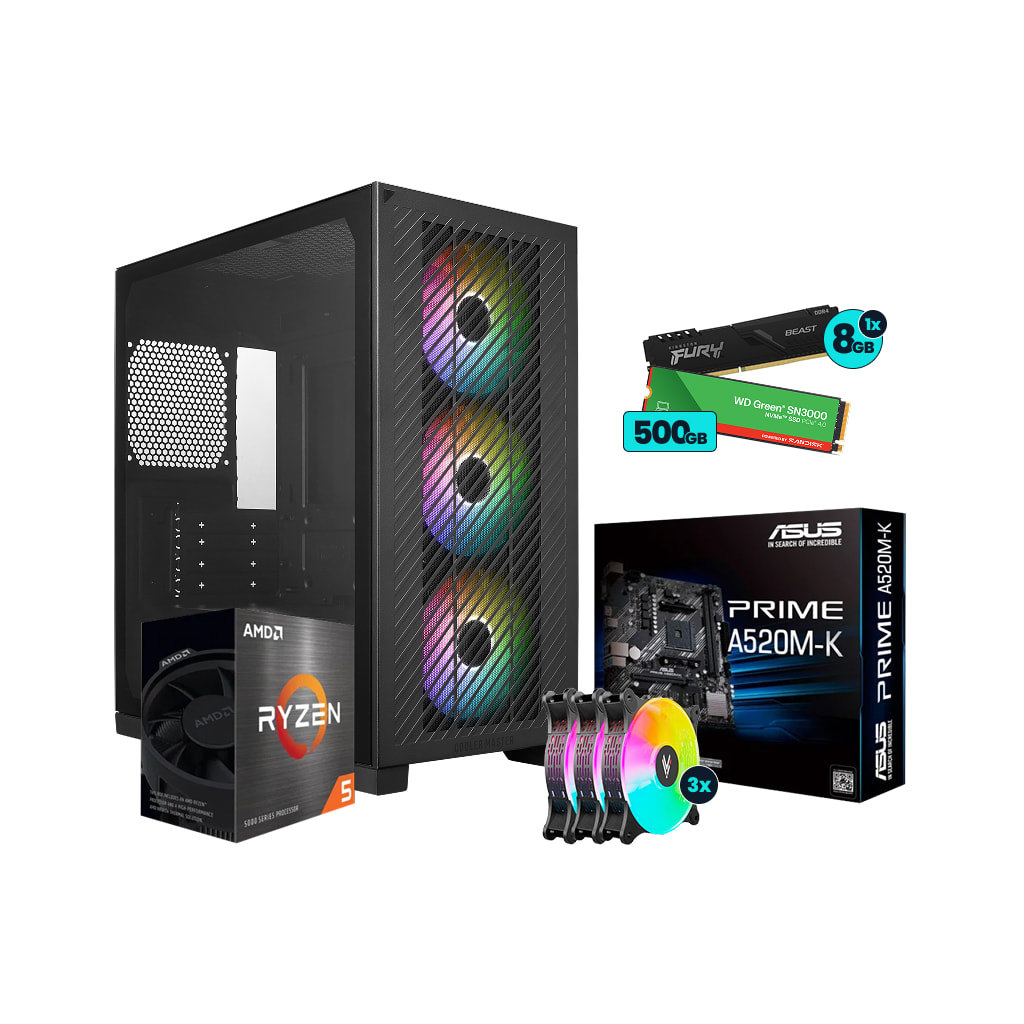 Kit Ghoux OMNI G1 - Ryzen 5 5600GT, 8GB RAM, SSD 500GB NVMe ...