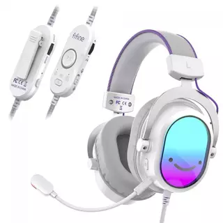 Headset Gamer Fifine Ampligame H16 7.1 Rgb Usb Branco
