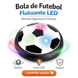 Brinquedo Bola de Futebol Flutuante LED Piscante Jogos Esportivos Disco
