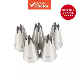 Bico De Decoração Comumente Usado De Tamanho Médio 5 Conjuntos Combinação 1M Ferramenta De Cozimento De Aço Inoxidável 6 em Oferta na Shopee