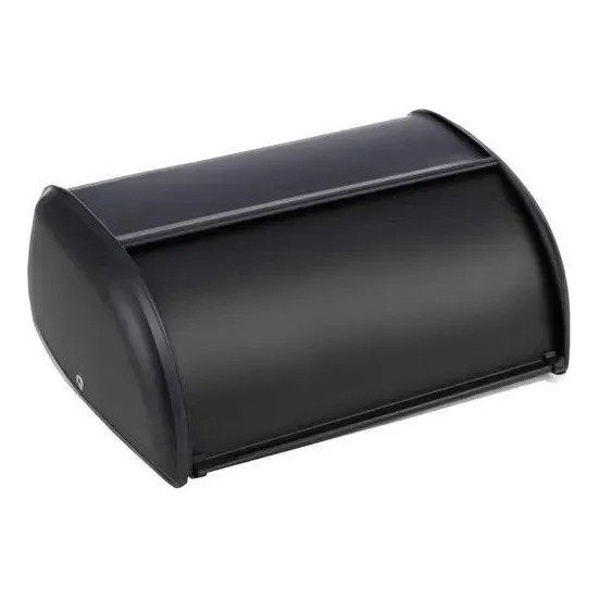 Porta Pão em Metal Conserve Preto 35x23x14,5cm - Mek