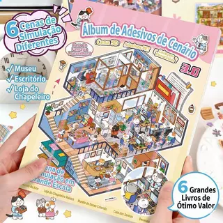 Versão 3.0 Caderno De Adesivos 3D Educativo Para Crianças Criativas em Oferta na Shopee