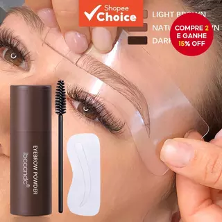 Conjunto De Carimbo De Pó Para Sobrancelha À Prova D'água , De Longa Duração , Inclui 10 Selos Reutilizáveis , Maquiagem em Oferta na Shopee