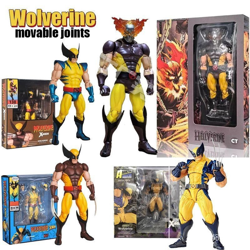 MARVEL MAFEX 138 Wolverine フィギュア Figura de Ação Wolverine do Inferno da Marvel CT Toys mafex 138