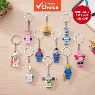 1 peça pingente de enfeite chaveiro de boneco de figura de PVC Super-Herói com personagens como Homem-Aranha, Buzz em Oferta na Shopee