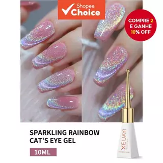 10ml Arco-Íris Assustador Para Olho De Gato Contas De Vidro Gel Esmalte Conjunto Lâmpada LED Strass Brilhantes em Oferta na Shopee