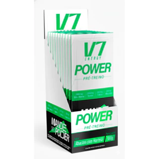 Caixa Pré Treino V7 Power Abacaxi Com Hortela Sache 10 De 10G Cada - V7 ENERGY em Oferta na Shopee
