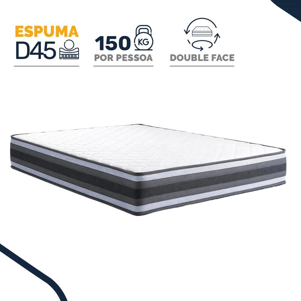 Colchão de Espuma D45 Double Face Territory Hellen Queen 158cm