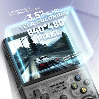 Kit Console Portátil R36S 64GB – Sistema Linux, Tela IPS 3.5” e 15.000 Jogos | Entrega Rápida em Oferta na Shopee