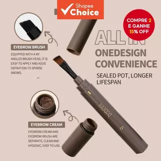 Gel de sobrancelha com pincel 2 EM 1 lápis pomada à prova d'água e de longa duração em Oferta na Shopee